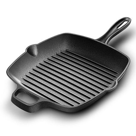 京東商品 炊大皇牛排煎鍋26cm健康無涂層厚鑄鐵煎盤條棱紋牛扒盤電磁爐通用贈(zèng)防燙柄套 牛排夾圖片大全 郵樂官方網(wǎng)站